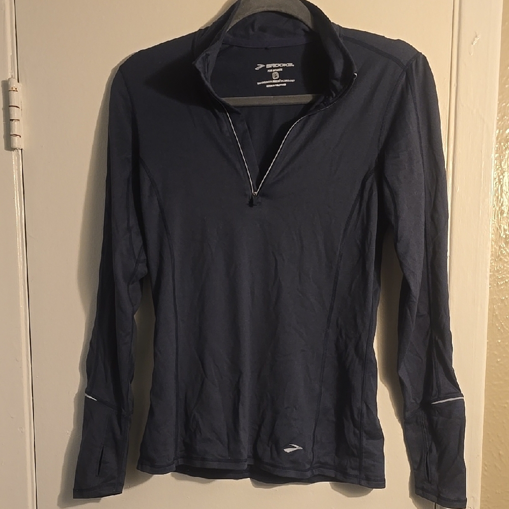 Brooks Navy Long Sleeve Running Top